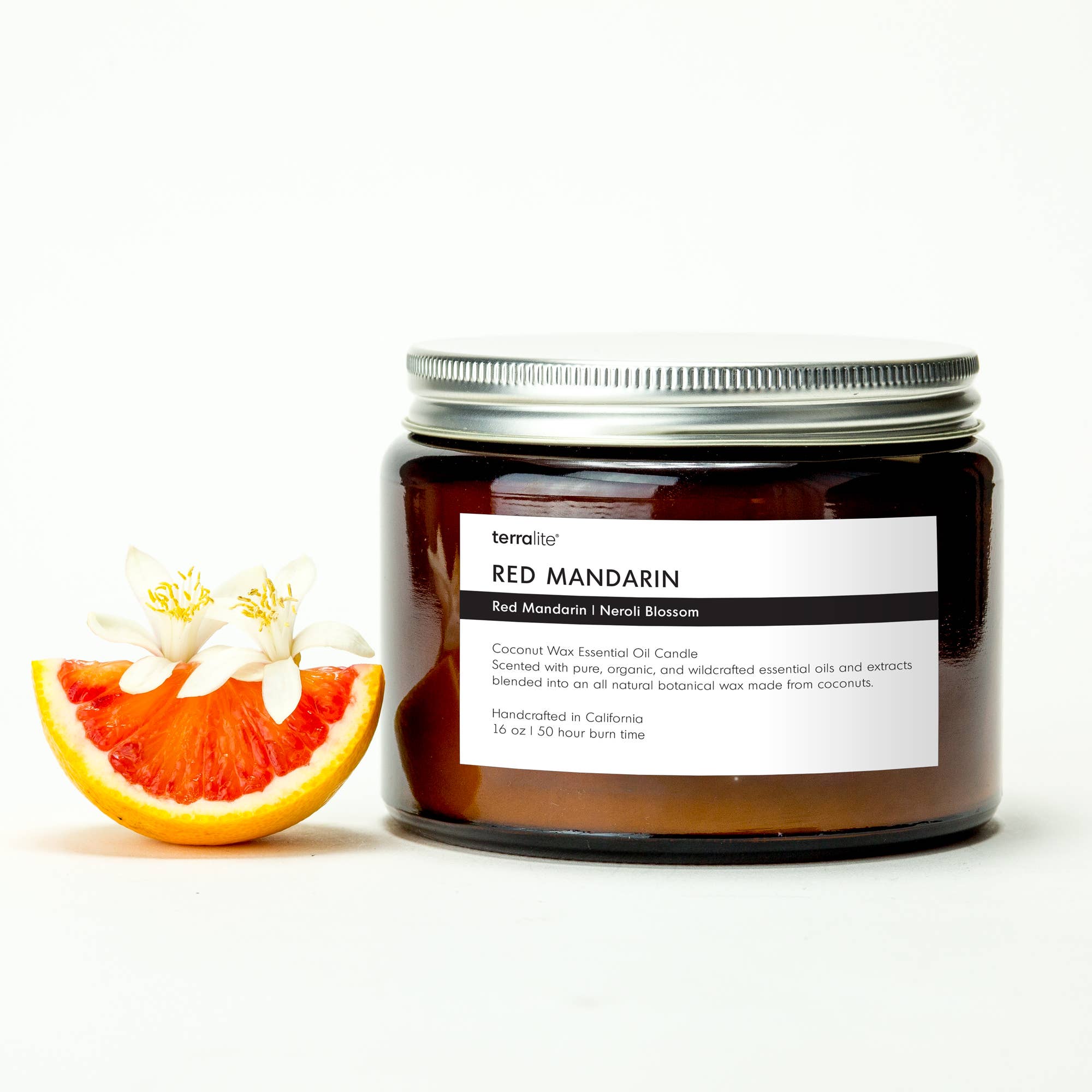 Terralite - Vente Bougie en bocal - MANDARIN ROUGE - bougie huile essentielle3