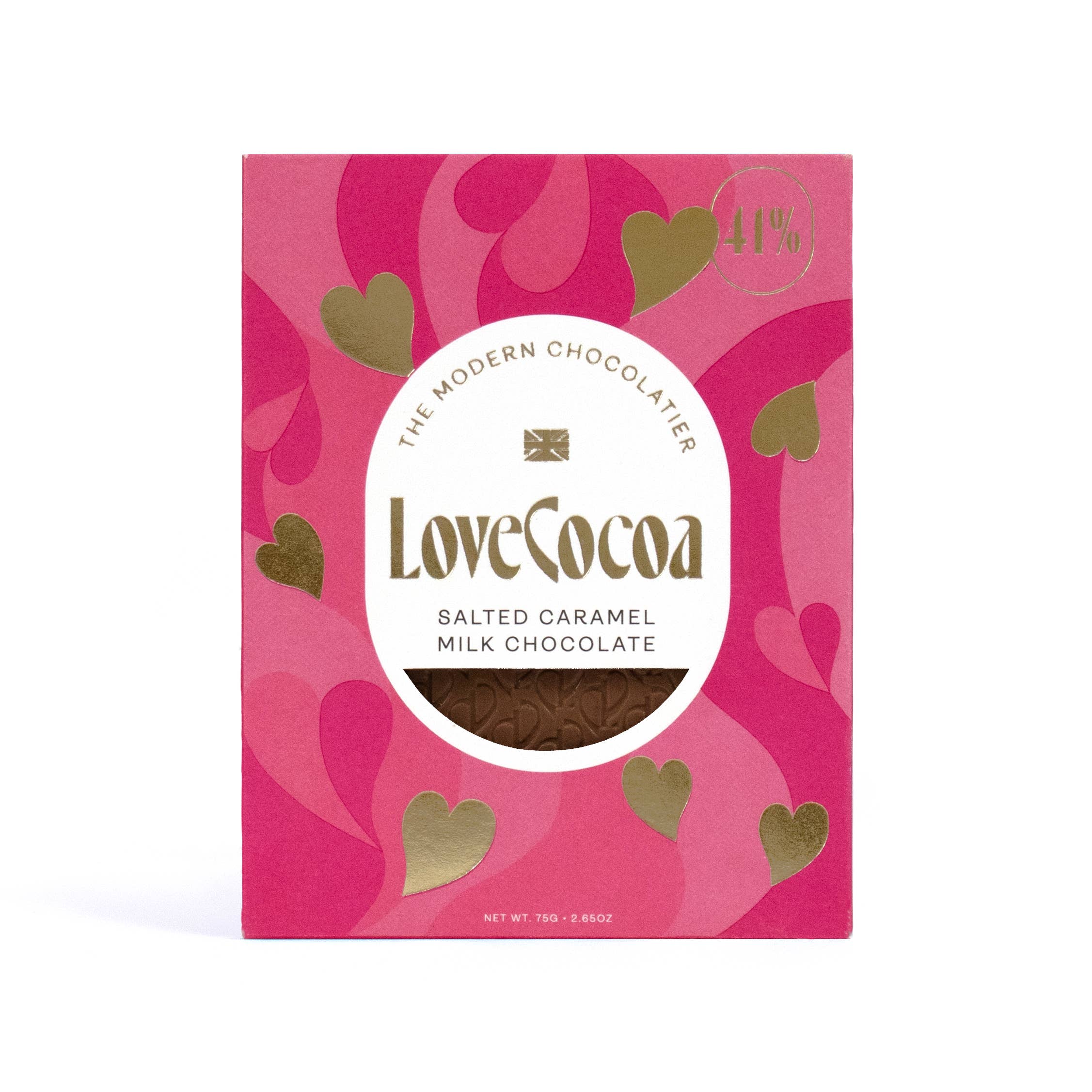 Love Cocoa & H!P [No duties when shipping to US!] - Wholesale Chocolate Bar - Hearts Salted Caramel Milk Chocolate Bar 70g2