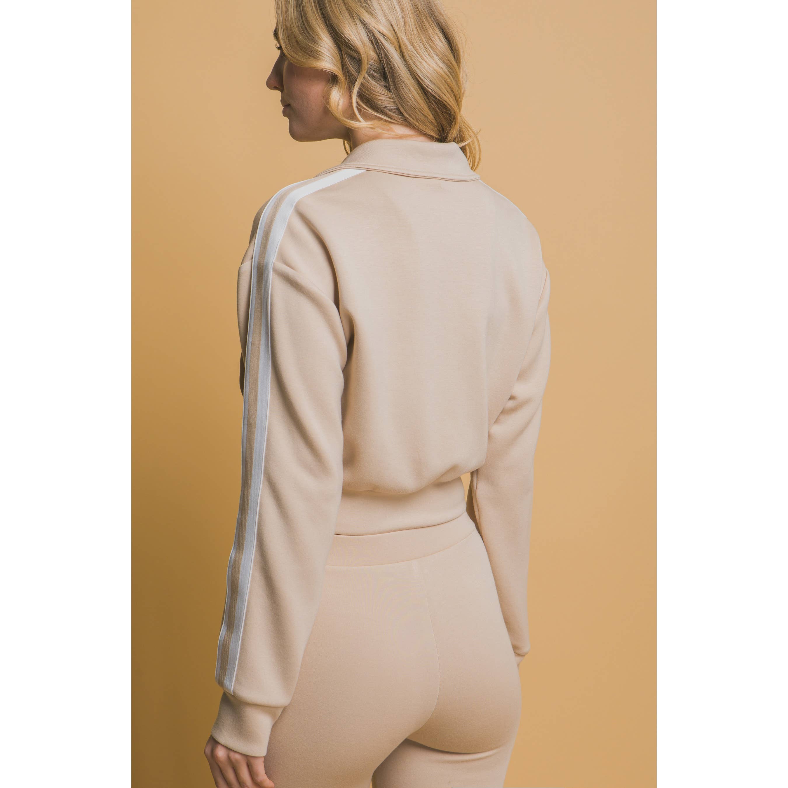 HiteJeans - Wholesale Jacket - Women's - Side Stripe Mock Jacket with Side Pockets2