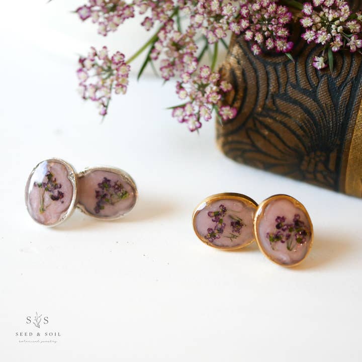 Petite Blossom Studs for wholesale by Seed & Soil Botanical Jewelry