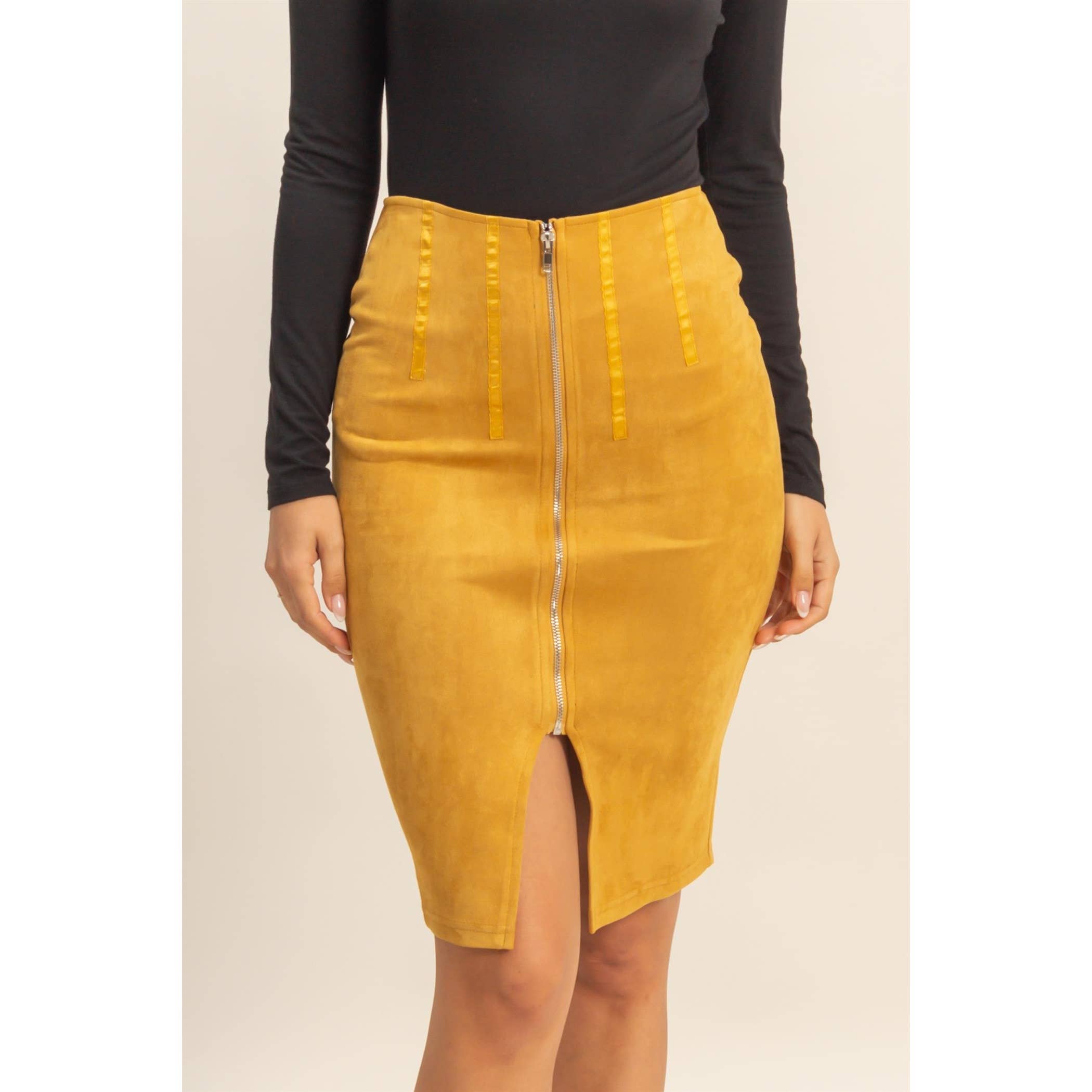 HYFVE - Vente Jupe – femme - Jupe crayon à fermeture éclair devant1