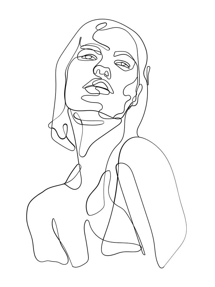 Line Art féminin pour la vente par Blossom & Bloom