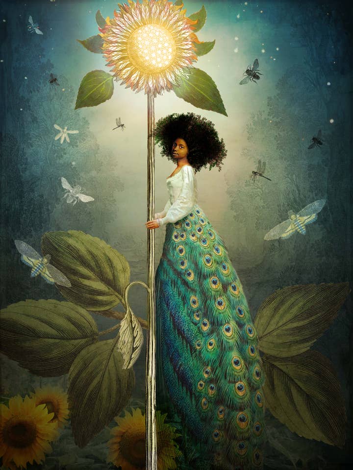 Queen of Wands- Artist: Catrin Welz-Stein- CD 133 for wholesale by Masala Cards