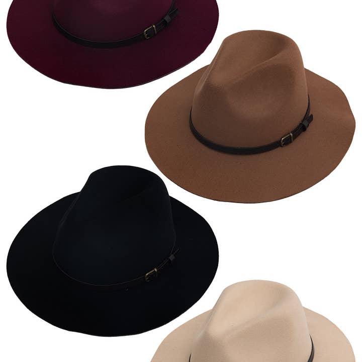 Leto Accessories - Wholesale Fedora - Women's - Pinched Front Western Style Hat - Timeless Fall Fashion ðŸ¤