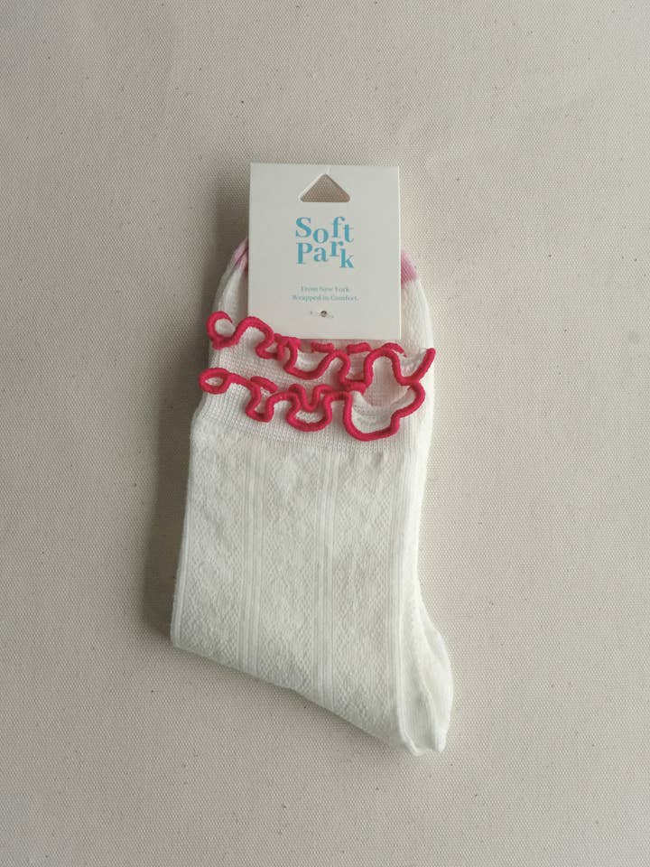 Ruffle Socks Cute Frilly Crew Socks | Soft Knit Lace-Style for wholesale by Soft Park