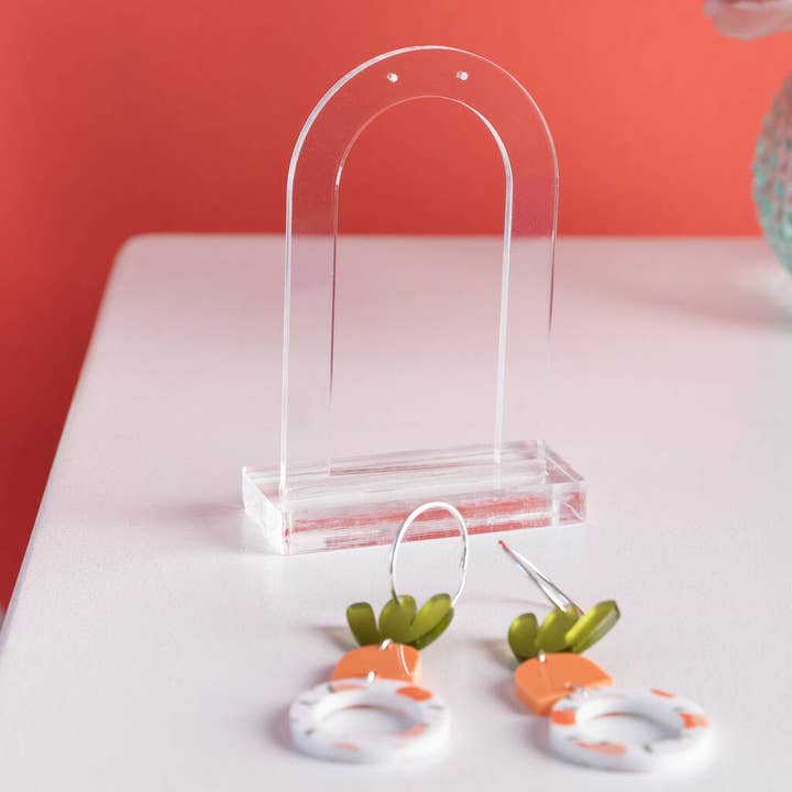 Transparent Arched Earrings Holder Stand for wholesale by The Gifting Knot Ltd