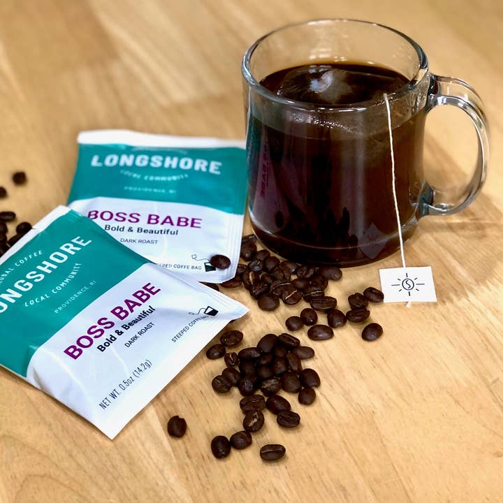 Boss Babe Steeping Packs for wholesale by Longshore Coffee