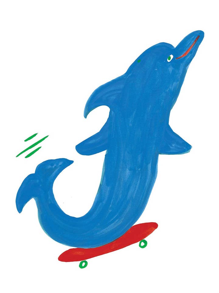 Delfin Skater Print for engroshandel hos Kristina Micotti