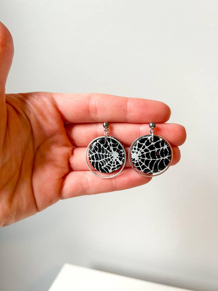 Spiderweb One Inch Dangles for wholesale by Clay by Bridget