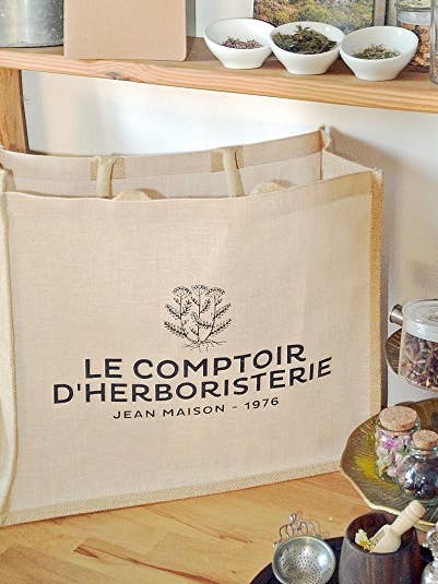 Borsa tote LCH in juta con grande capacità per la vendita all'ingrosso da parte di LE COMPTOIR D'HERBORISTERIE