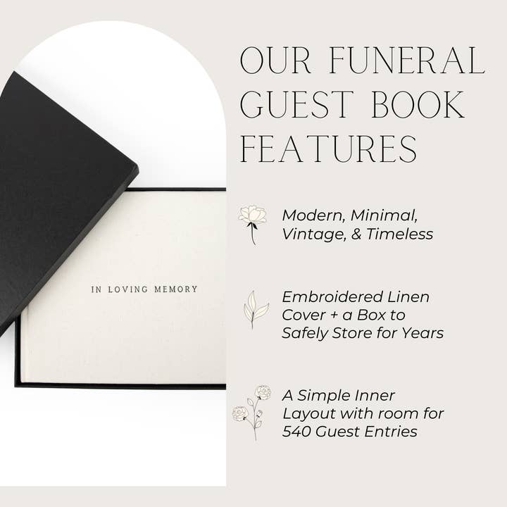Fresh Wind Familia - Wholesale Guest Book - Modern Funeral Guest Book In Loving Memory Memorial Gifts