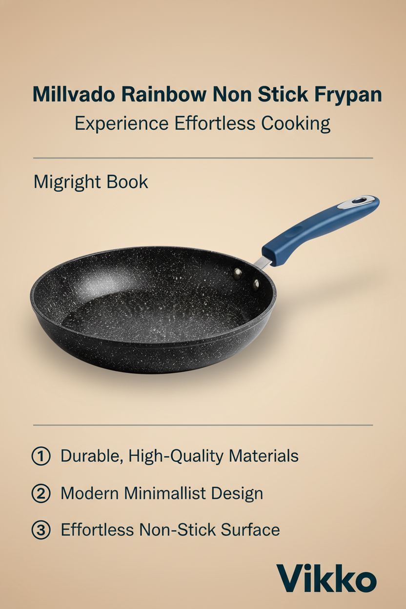 Kadra Kitchenware - Wholesale Pan - Millvado Rainbow Non Stick Frypan with Soft Grip Handle3