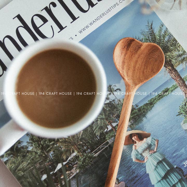 194 Craft House - Wholesale Kitchen Spoon - Straight Wooden Heart Spoon - Home Decor and Gifts7