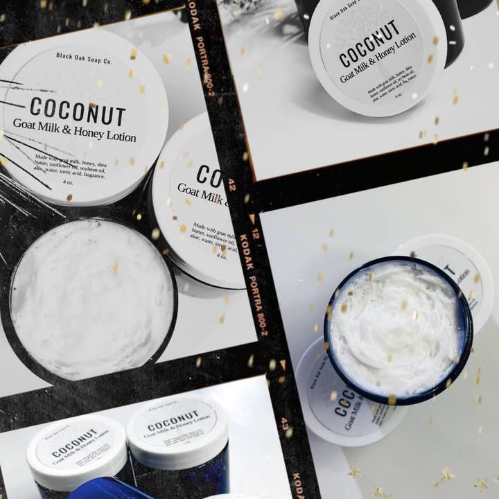 Black Oak Soap Company - Wholesale Lotion en hydraterende crème - Pure hydraterende geitenmelk en honinglotion kokosgeur