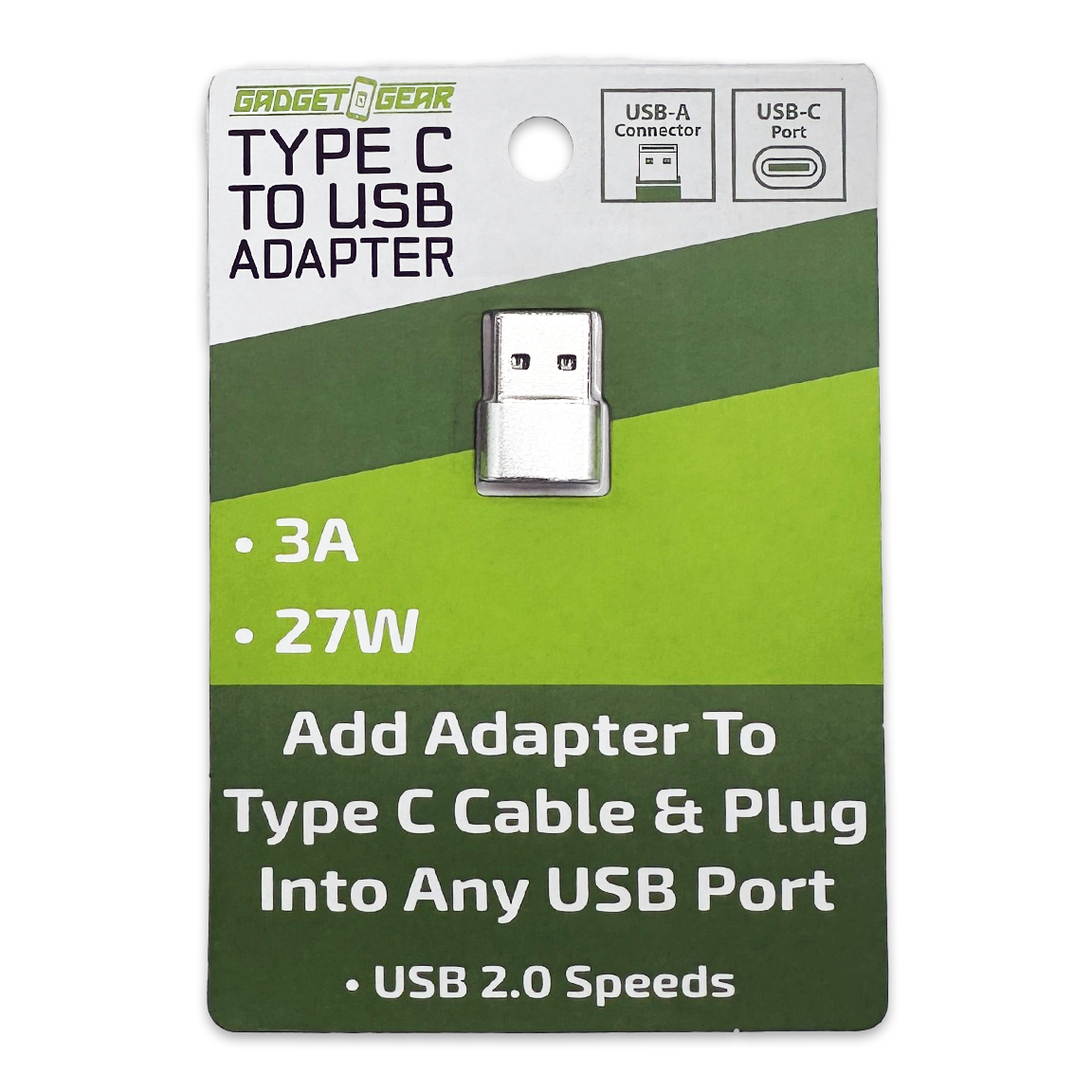 Novelty Brands - Wholesale Charging Cable - Charging Adapter USB-C to USB-A Converter - 6/Display1