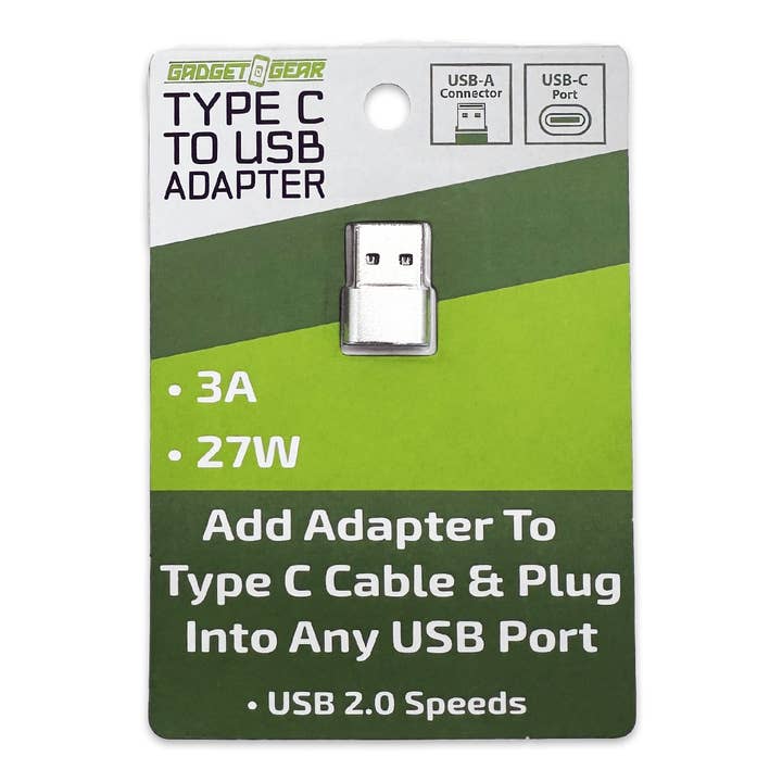 Novelty Brands - Wholesale Charging Cable - Charging Adapter USB-C to USB-A Converter - 6/Display1