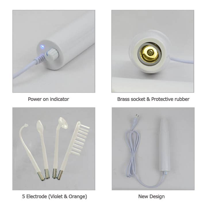 Secret Service Beauty - Wholesale Protective Face Mask/Shield - Portable High Frequency Electrotherapy Facial Machine Spot Acne Remover Face Skin Wrinkle Scalp Massager Electrode2