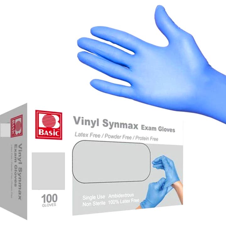 100-Count PPE Disposable Blue Vinyl Powder-Free Gloves for wholesale by Lexi Home