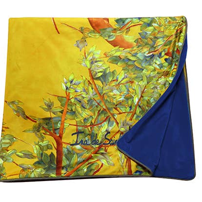 Ina de saint andeol - Wholesale Bedding Blanket - Yellow Chinoiserie Bed Runner2