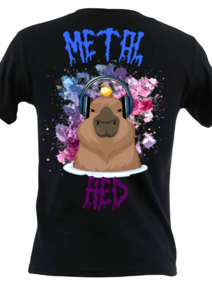 Capybara Hed Tee for wholesale by Mini Metalhedz