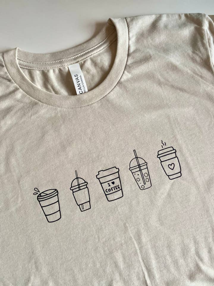 Camiseta amantes do café por atacado de Mel's Crafty Corner