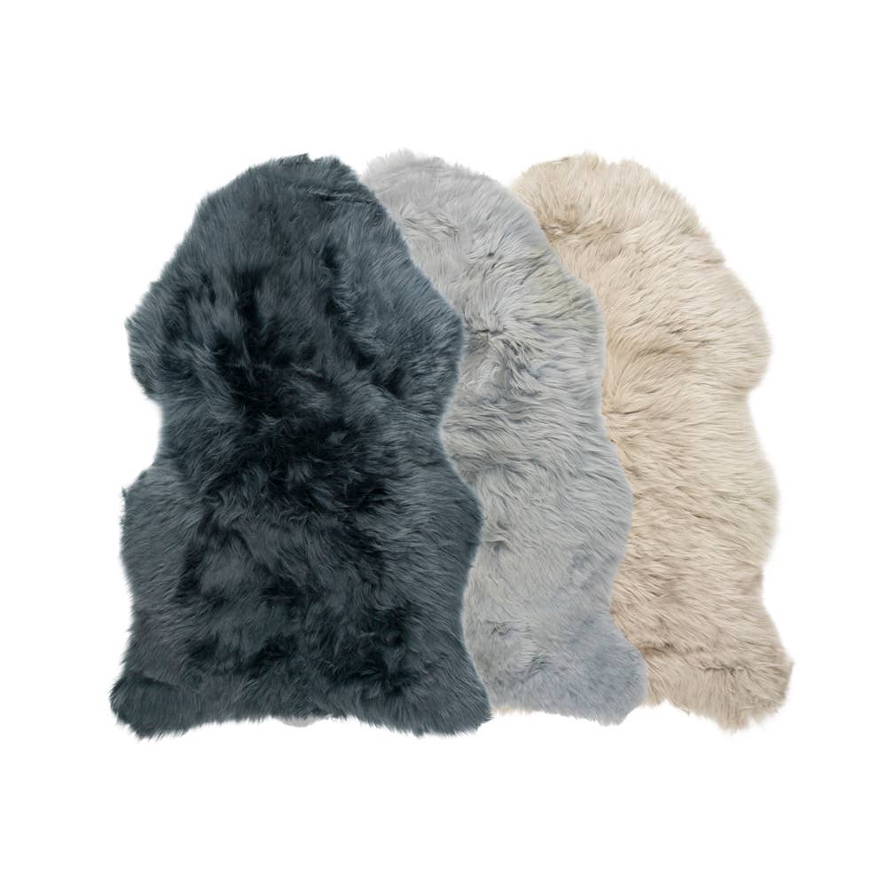 Mars & More - Brand of B Living - Wholesale Throw Blanket - New Zealand Sheepskin Dark Grey 80 Cm2