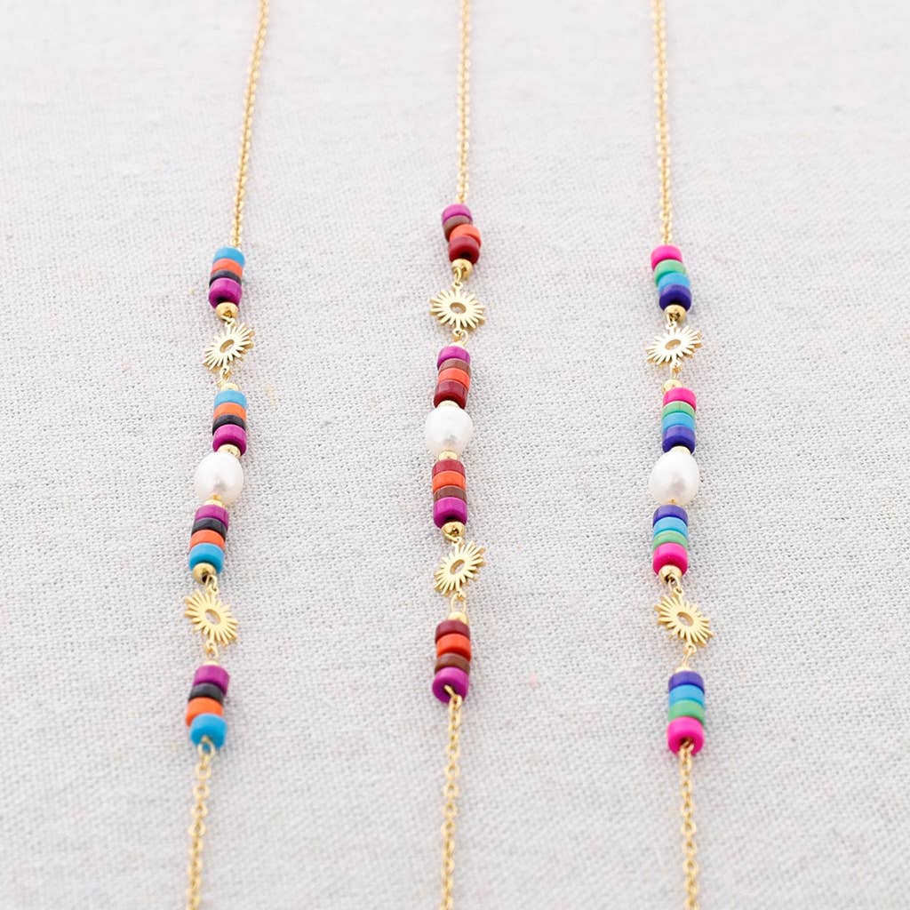 Sonata - Venta al por mayor Bisutería - Gargantilla Acero Piedras Colgantes2