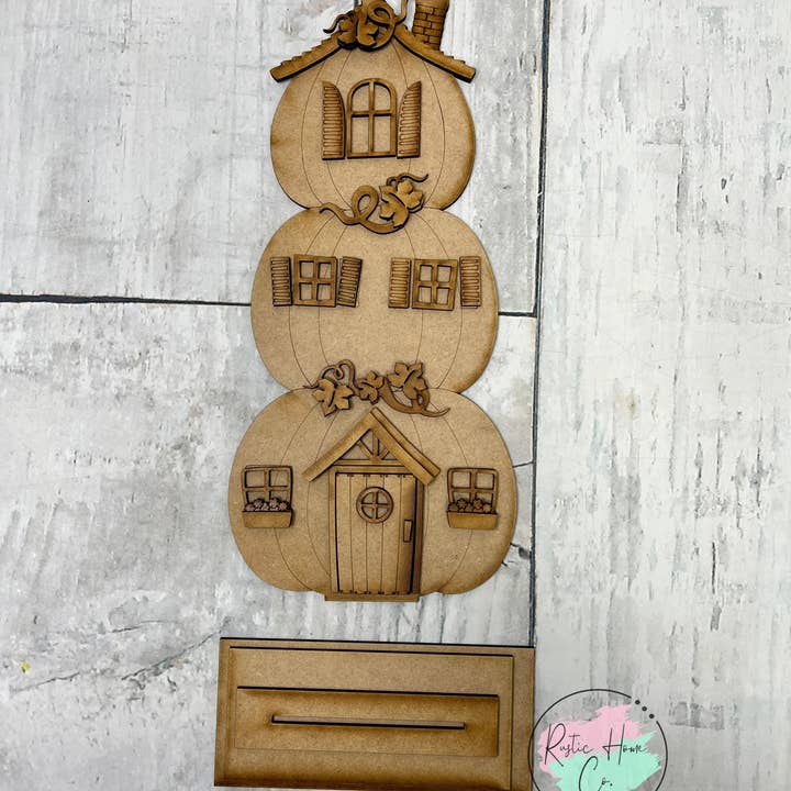 Pumpa Stapel Höst Halloween Hus Kit för wholesale av Rustic Home Co LLC