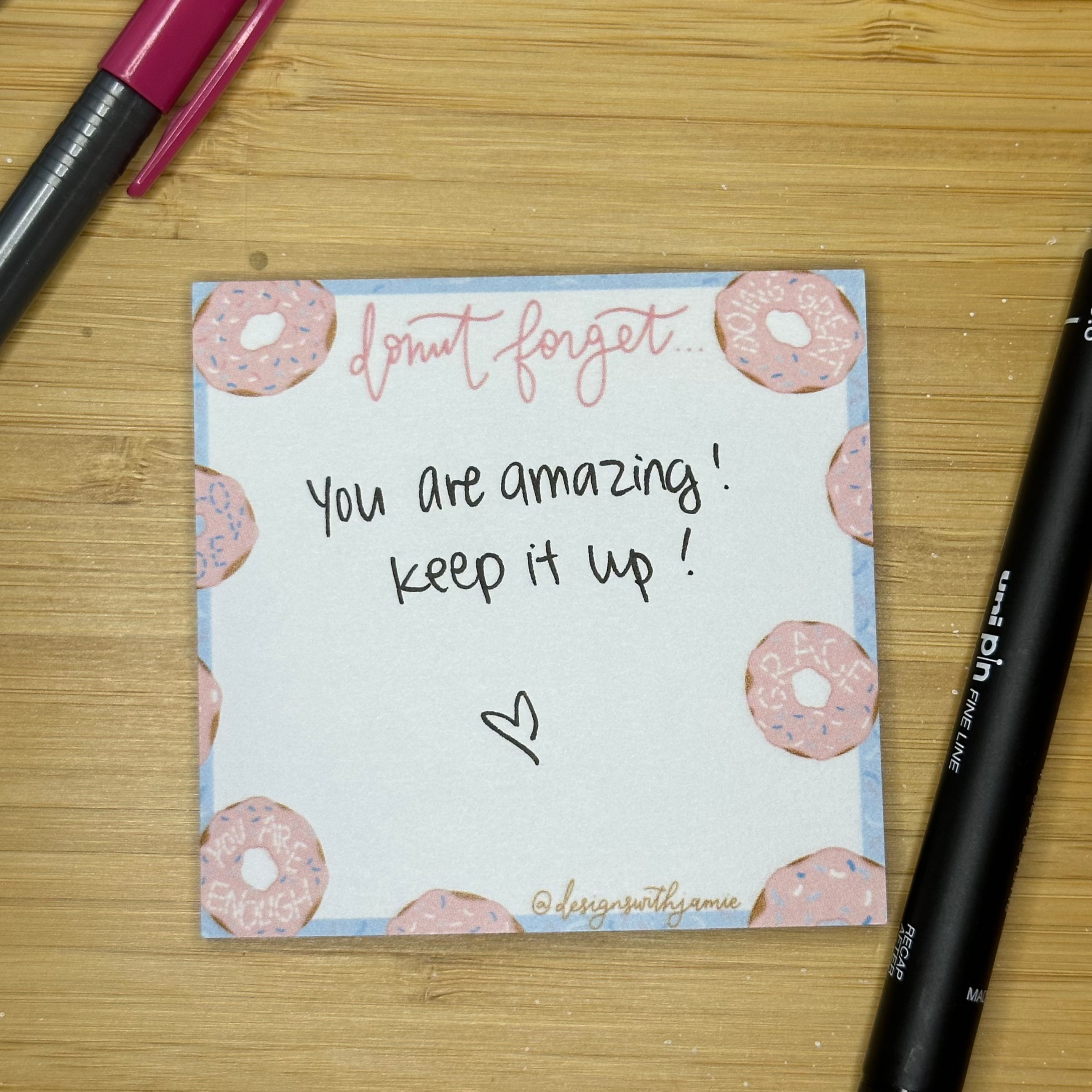 Designs with Jamie - Venta al por mayor Notas adhesivas - Notas adhesivas Donut Forget1