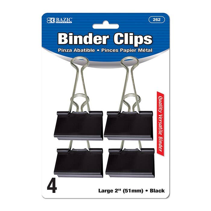 Luna Office Supply -  Everyday Essential – wholesale Binder clip – Black Binder Clip0