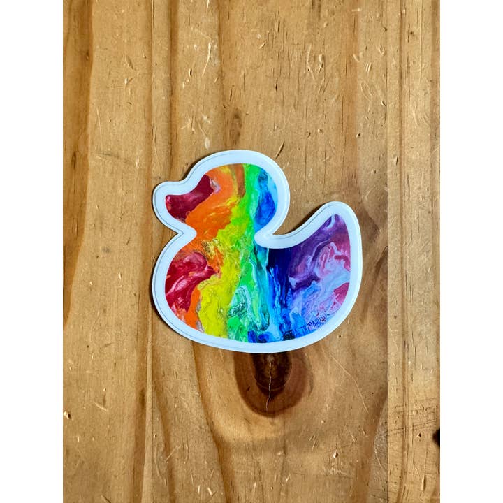 AbstractbyRabrams - Wholesale Sticker - Abstract Pride Flag Duck Sticker LGBTQ 9 Varieties Vinyl9