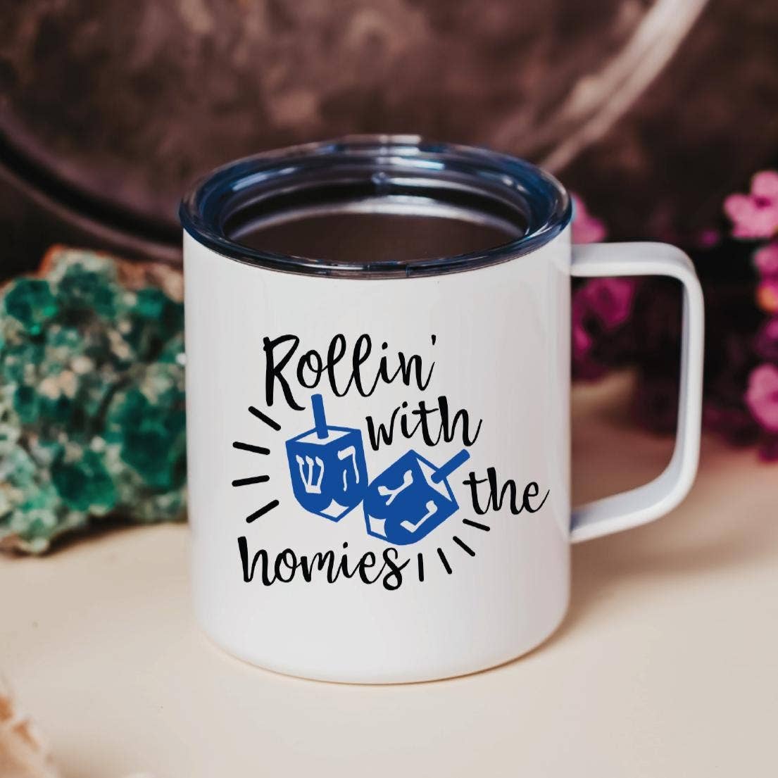 Salt Sparkle Shalom - Vente Gourde/bouteille isotherme - Mug de voyage Rollin with the Homies Hanukah0