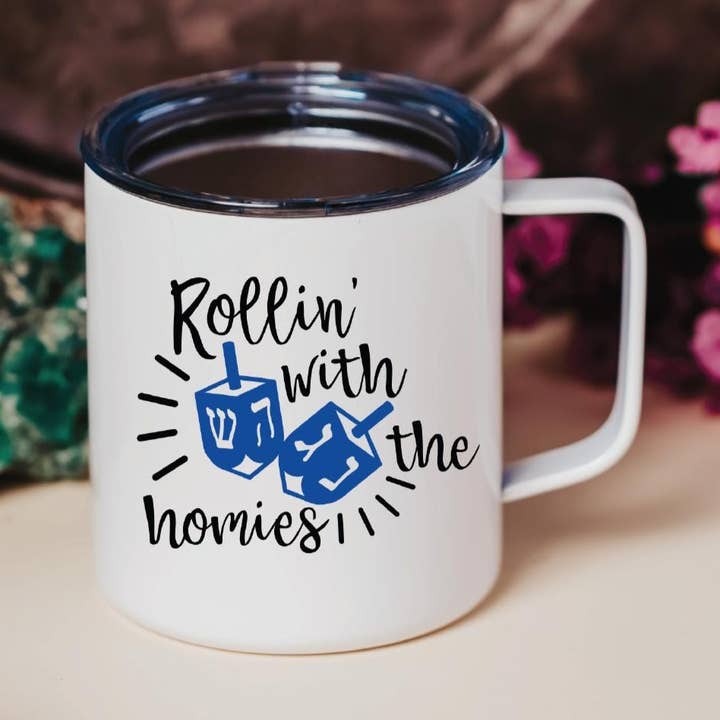 Salt Sparkle Shalom - Vente Gourde/bouteille isotherme - Mug de voyage Rollin with the Homies Hanukah0