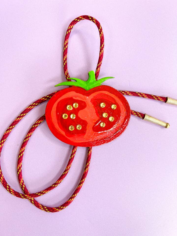 Summer Tomato Bolo Tie for wholesale by Velvet Outlaw