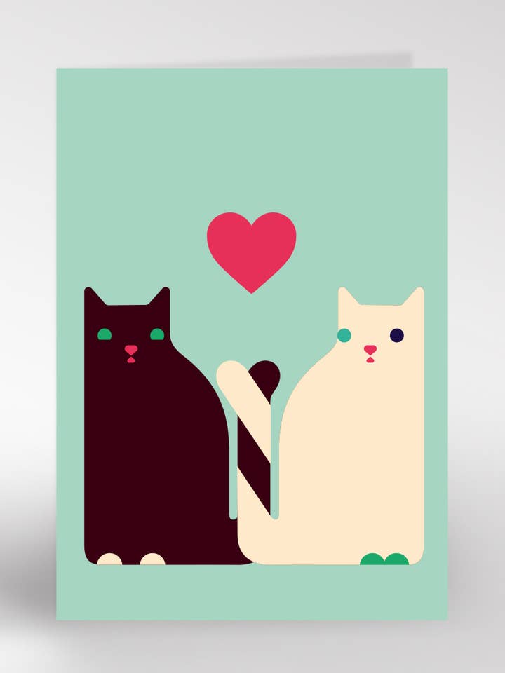 348 Liebeskatzen Grußkarte für den Großhandel von Dicky Bird