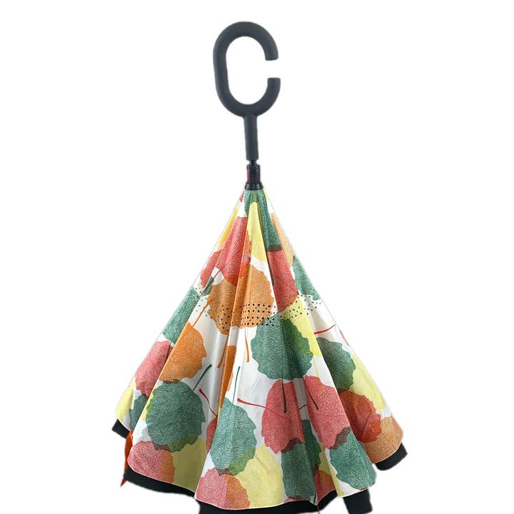 Multi Inside out Leaves pattern Umbrella - EDIOLEA for wholesale on Faire0