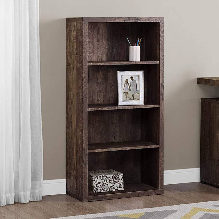 Brown Adjustable 3-Shelf Bookcase - 48”H (Brown) for wholesale on Faire