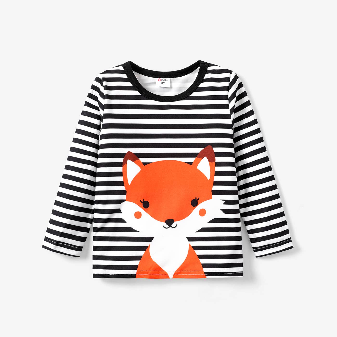 PatPat - Wholesale T-Shirt - Kids - Toddler Boy Animal Fox Print Long-sleeve Tee0