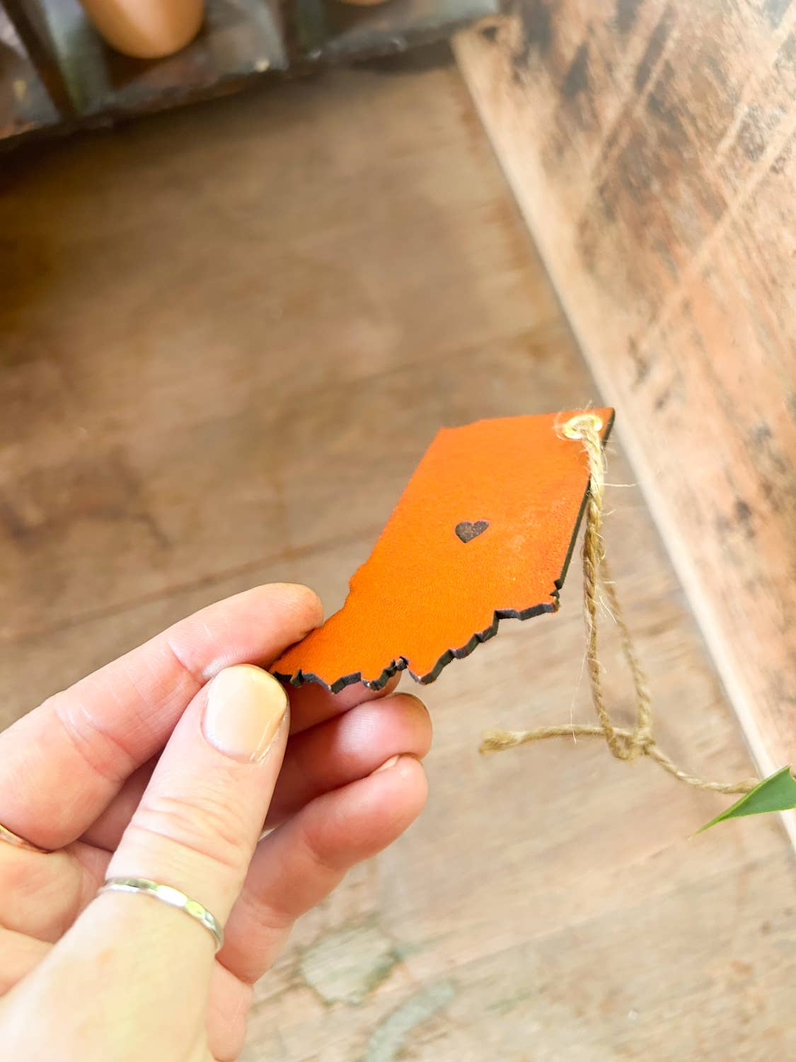 Left Grain - Wholesale Ornament - Indiana State Ornament - Heart in the Middle3