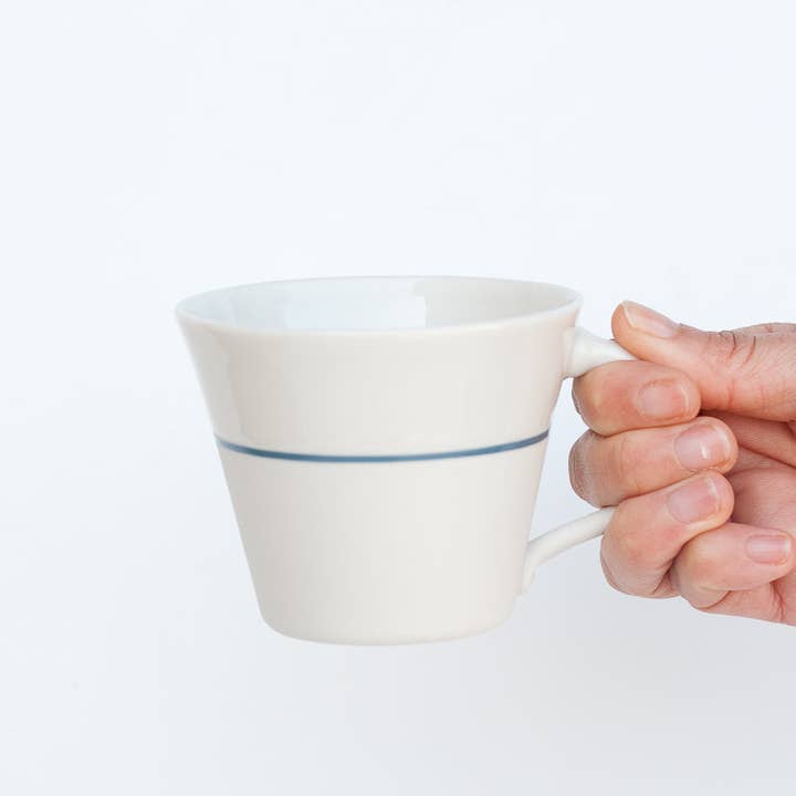 White Porcelain Wide Mug - 5 Colour Options for wholesale by Sue Ure Maison