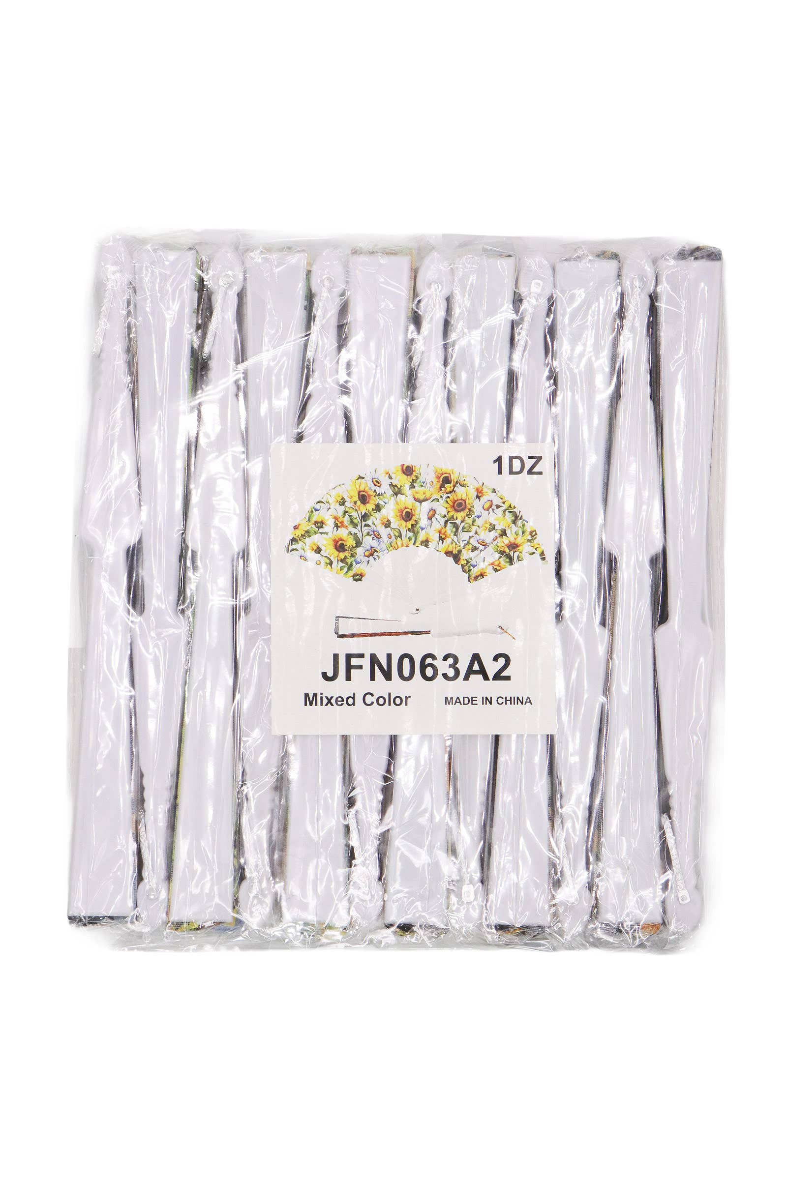 ASSORTED Sunflower Farm Fields White Handheld Folding Fan for wholesale on Faire10