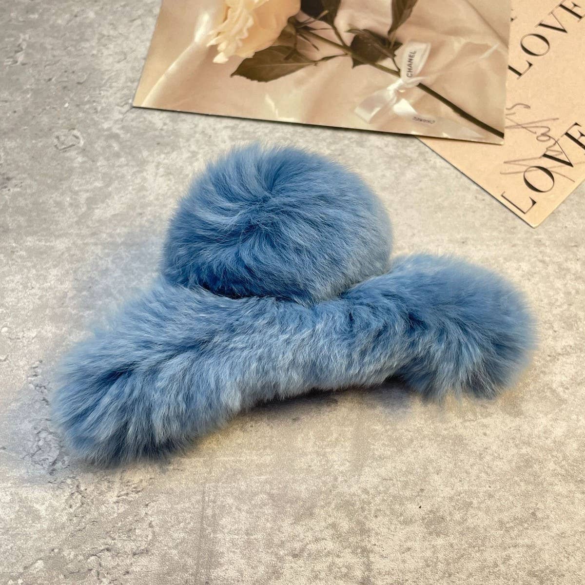 ACCITY - Wholesale Hair Clip - Women's - Rex Rabbit Fur Claws - Elegant Mixed Color Clips_CWASC159148