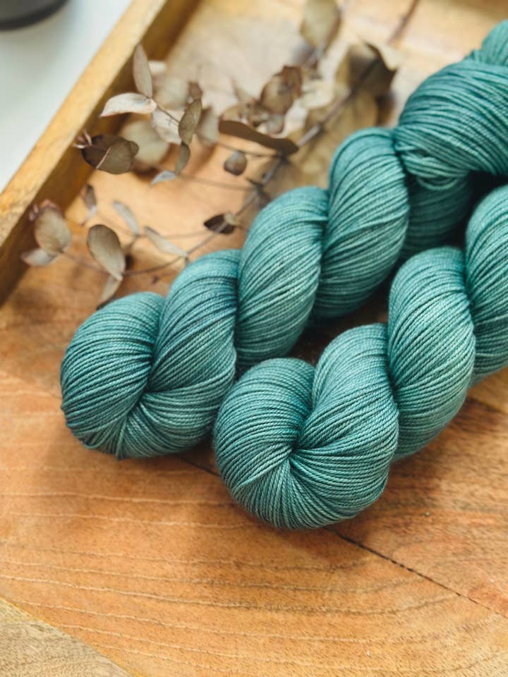 KiMo Sock Yarn - Dark Ocean Haze for wholesale by laurelknits