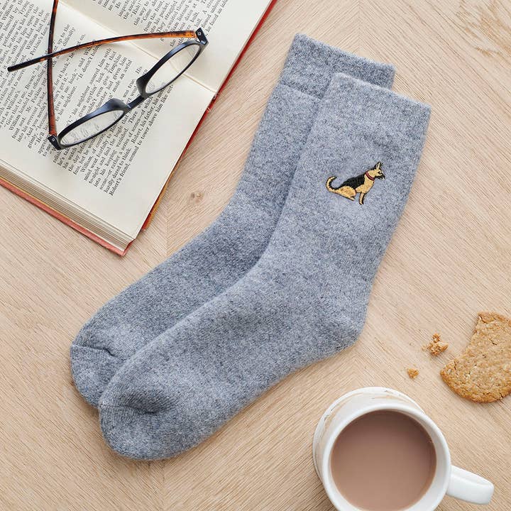 Sweet William Designs - Wholesale Socks - Unisex - Dog Walking Socks - German Shepherd1