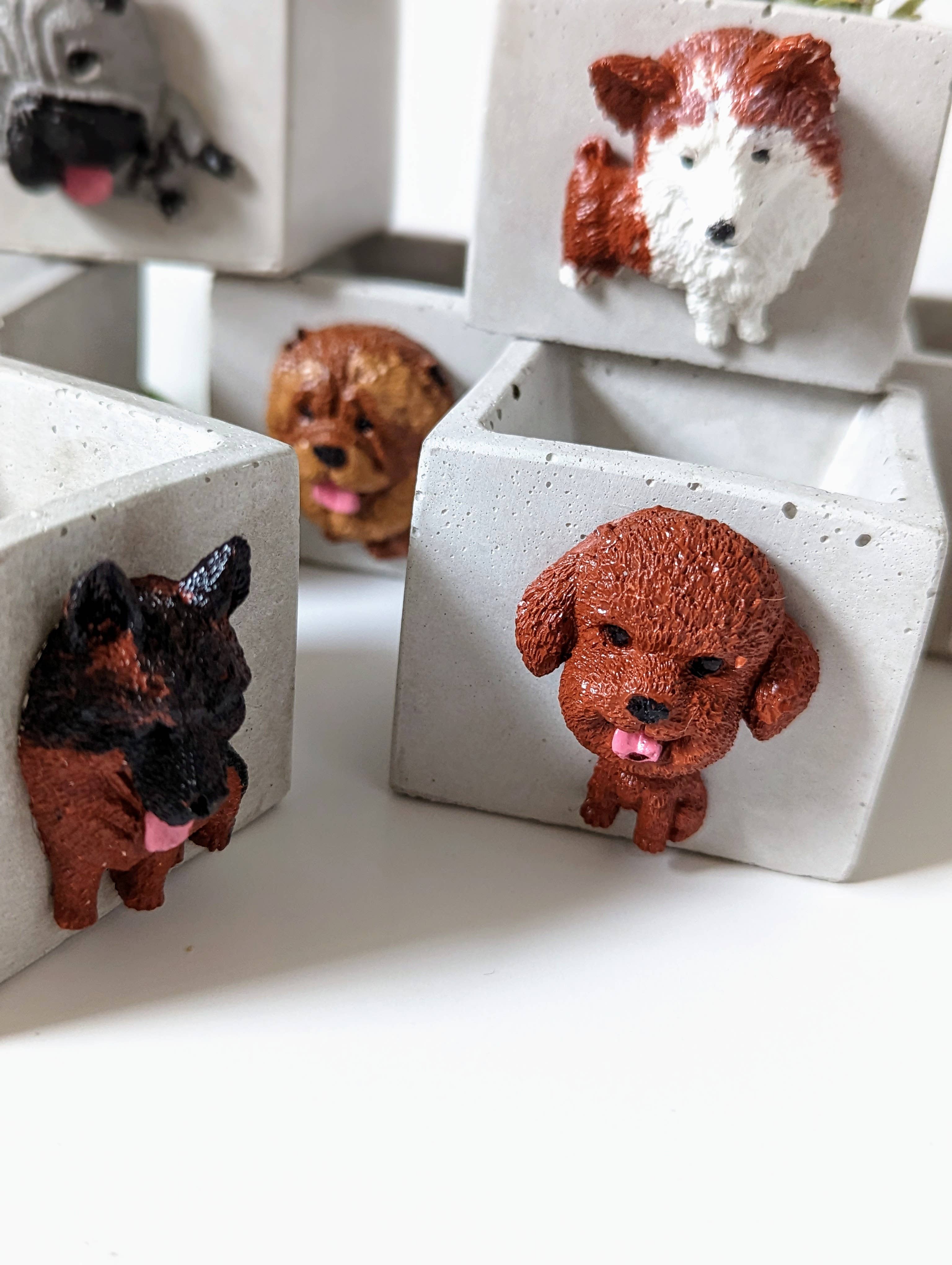 ForgottenProperty - Wholesale Plant pot - Doggo Mini Concrete Planter and Air Plant Holder7