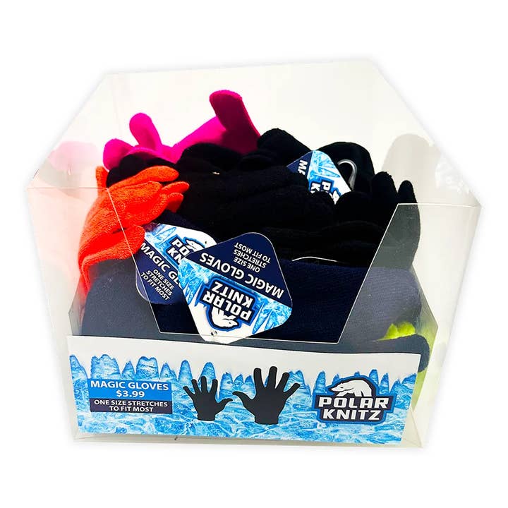 Novelty Brands - Wholesale Gloves - Unisex - Polar Knitz Magic Winter Gloves Assortment - 18/Display4