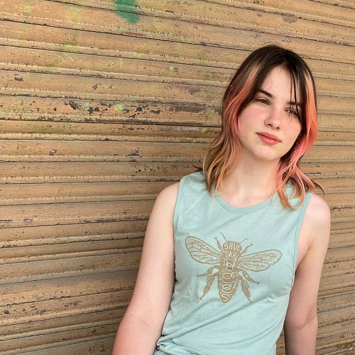Save the Bee Women's Muscle Tank for wholesale by Wild Routed