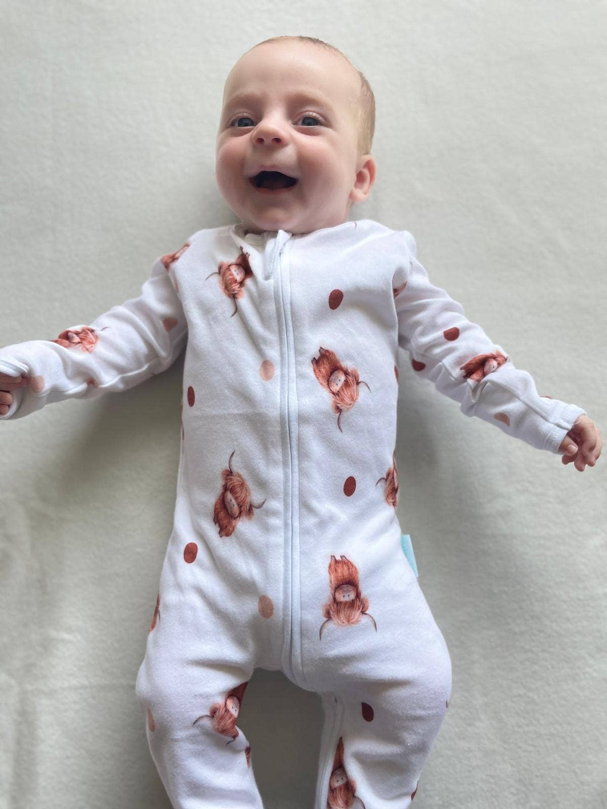 BabyMac – wholesale Sleepsuit – Baby – Highland Cow Sleepsuit3