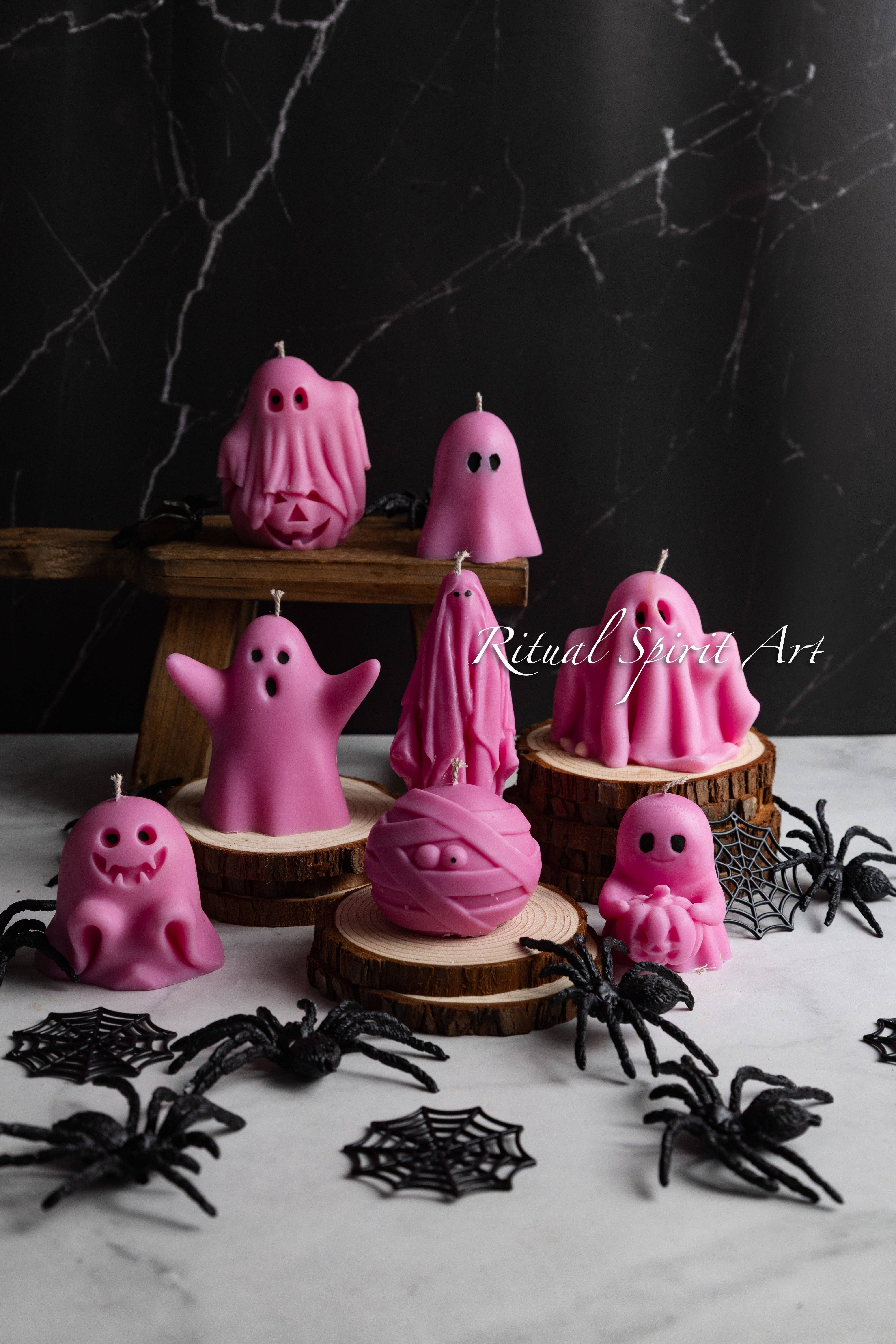Ritual Spirit ltd - Wholesale Novelty Candle - Pink Boo Crew |  Halloween Decor | Soy 
Wax Ghost Candle4