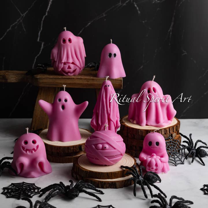 Ritual Spirit ltd - Wholesale Novelty Candle - Pink Boo Crew | Halloween Decor | Soy
Wax Ghost Candle4